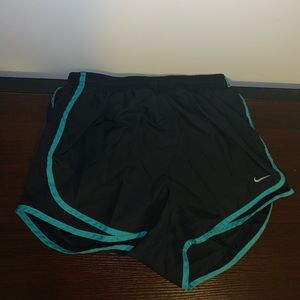 Black and teal Nike shorts